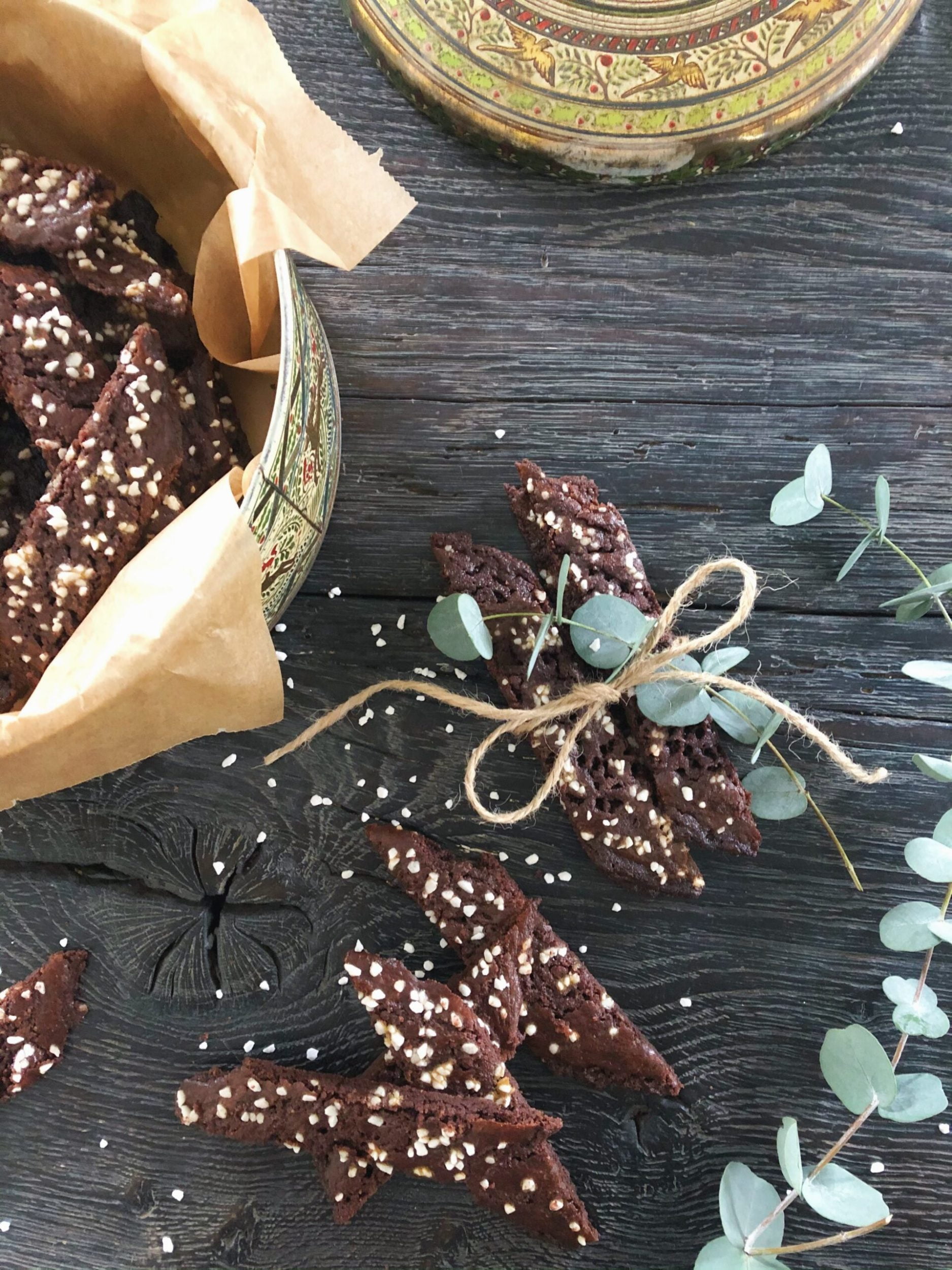 Sprøde chokoladesnitter / chokolade småkager