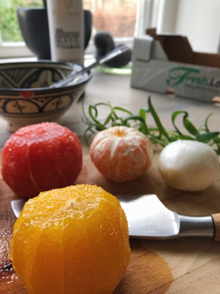 Ctrusfrugt til citrussalat