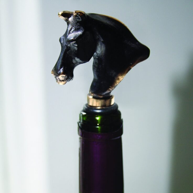 Vinprop i bronze med dyrefigur | dyreskulptur | 5 dyr