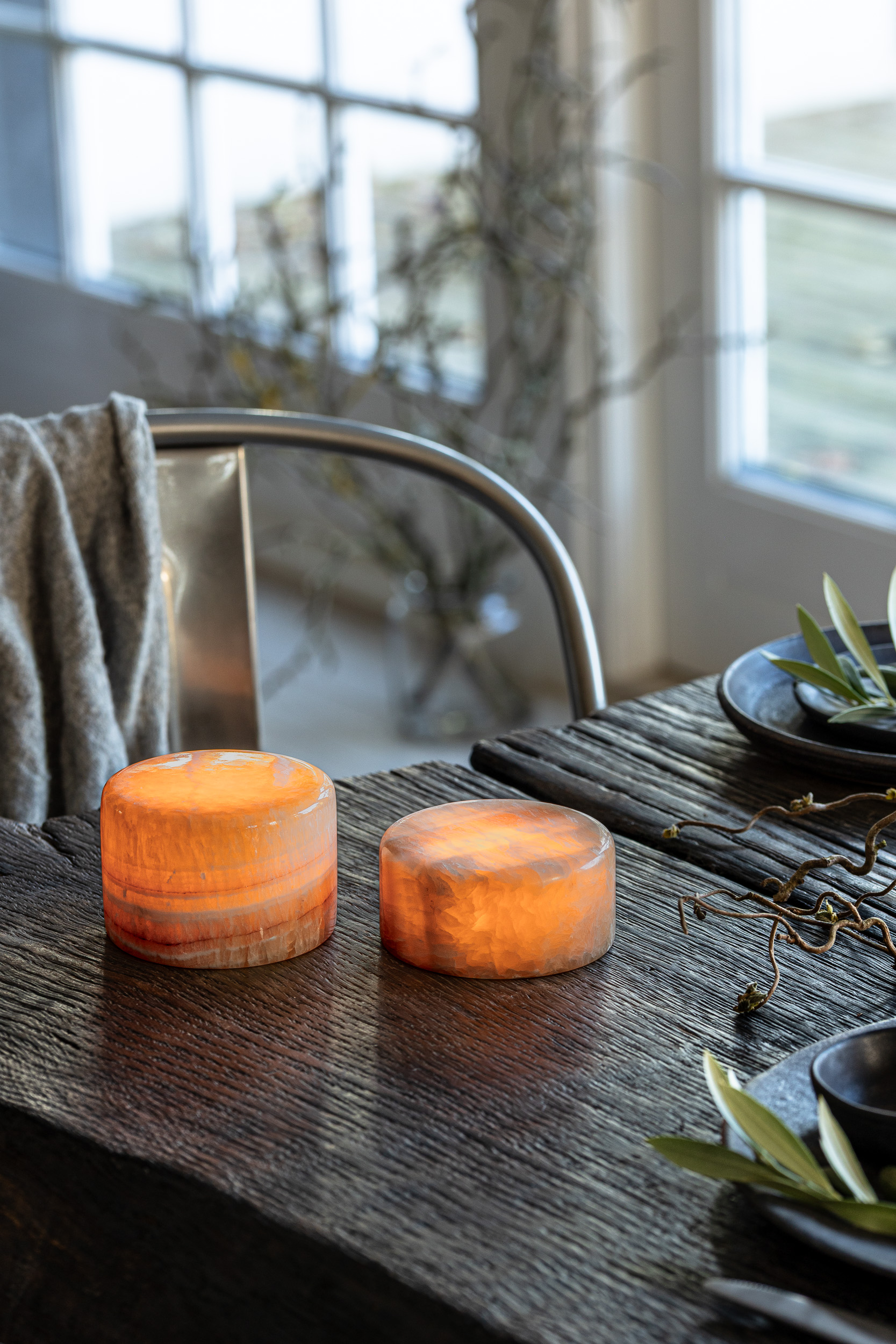 Gyldne marmorlys – blank finish | 2 størrelser