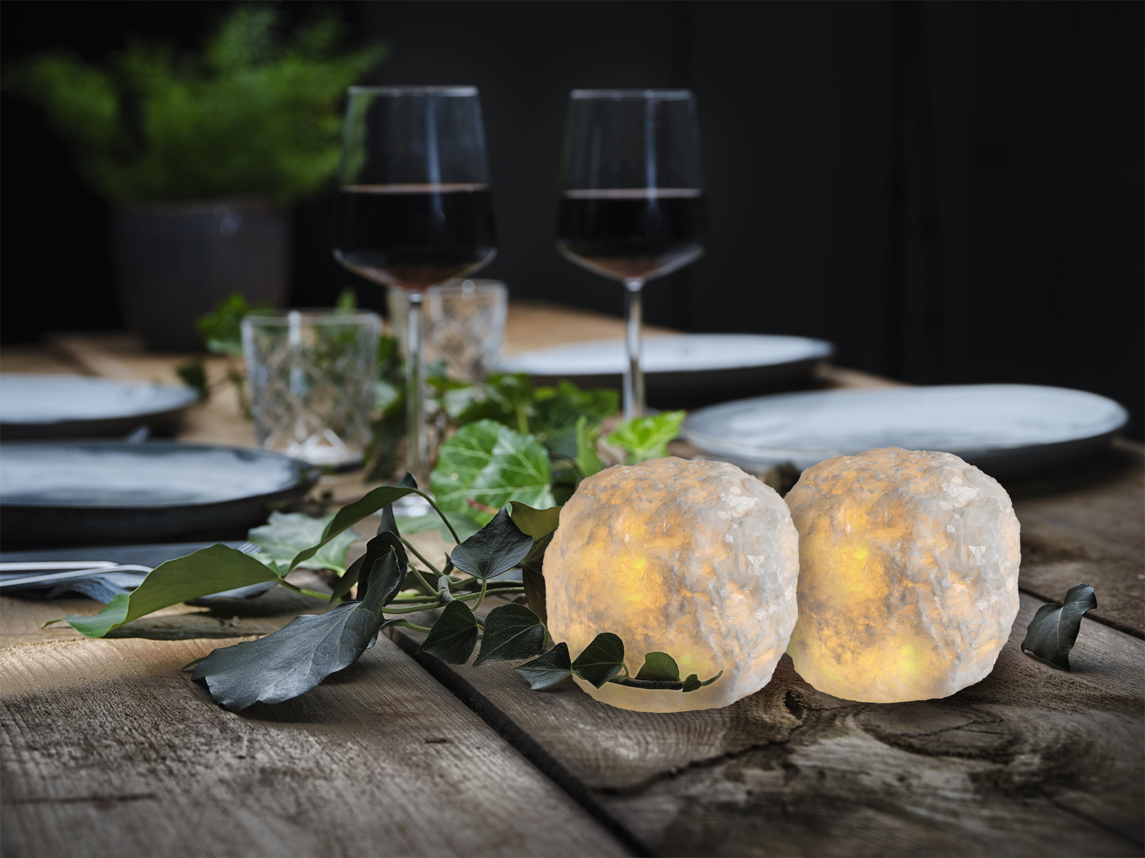 Bordlys i marmor, <br>Vinter | Marble Winter