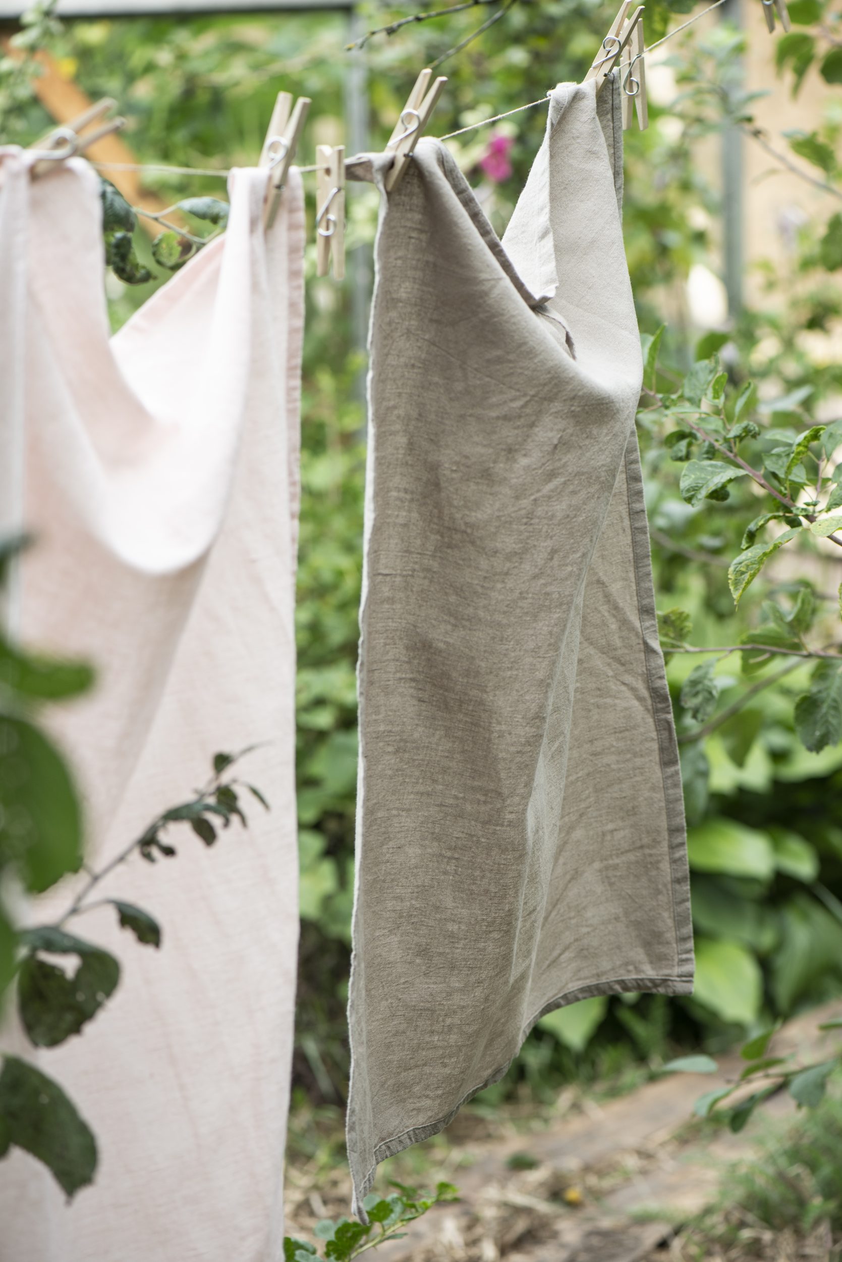 Viskestykke, Freja, hørblanding, farve soil / gråbrun - Ib Laursen