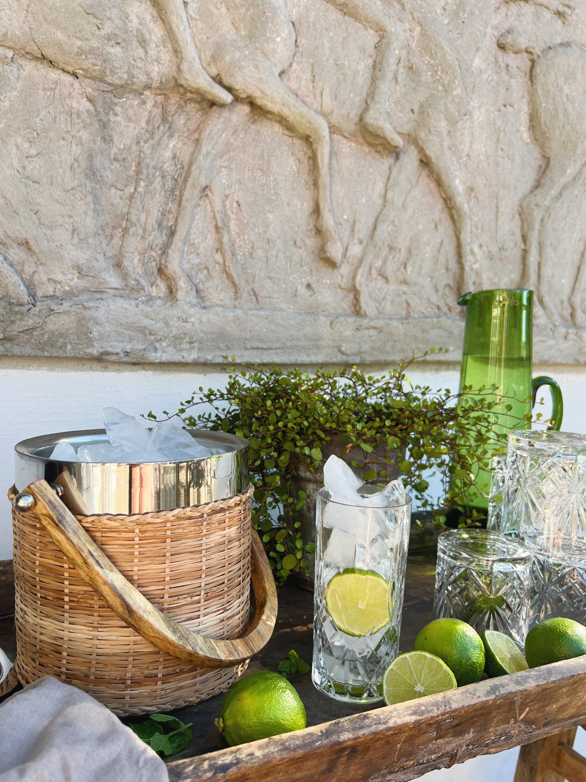 Bloomingville Colette Isspand - Rattan & Rustfrit Stål i Sølv