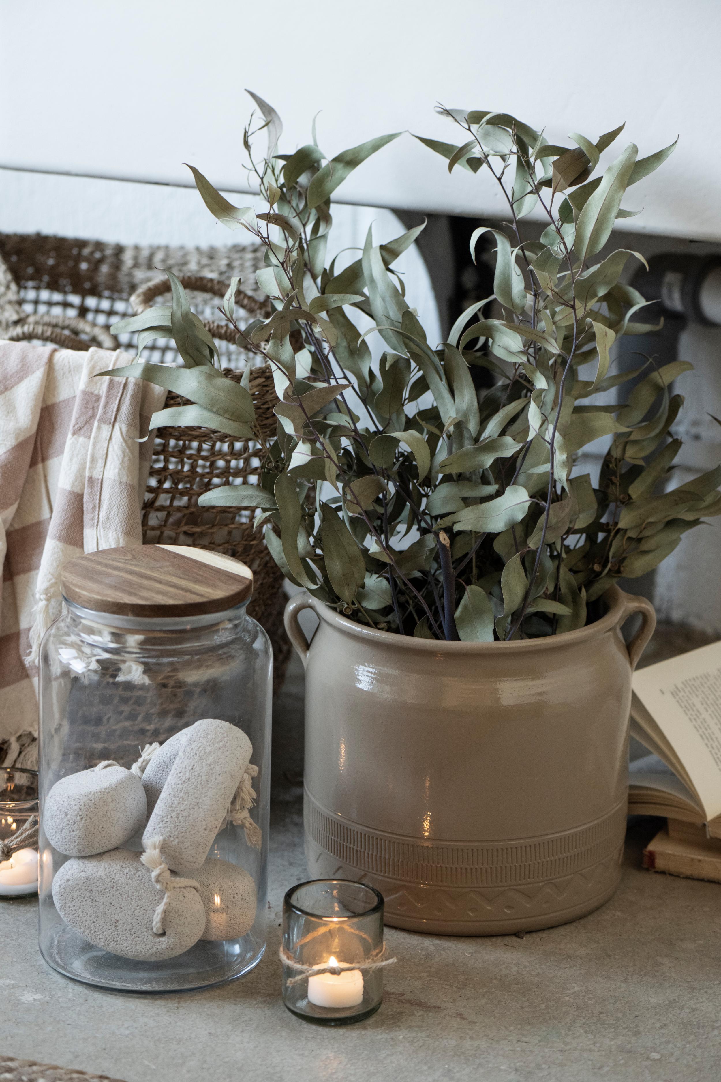 Lygte til fyrfadslys – mundblæst glas