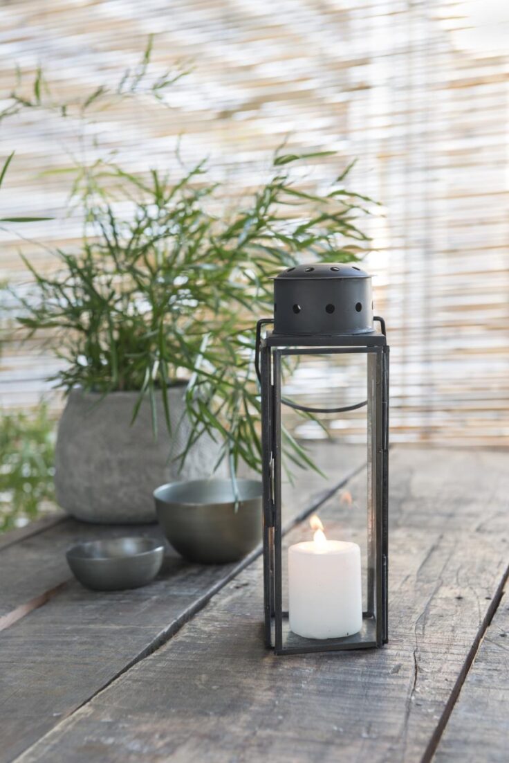 Lanterne “Blåvand” med rund skorsten