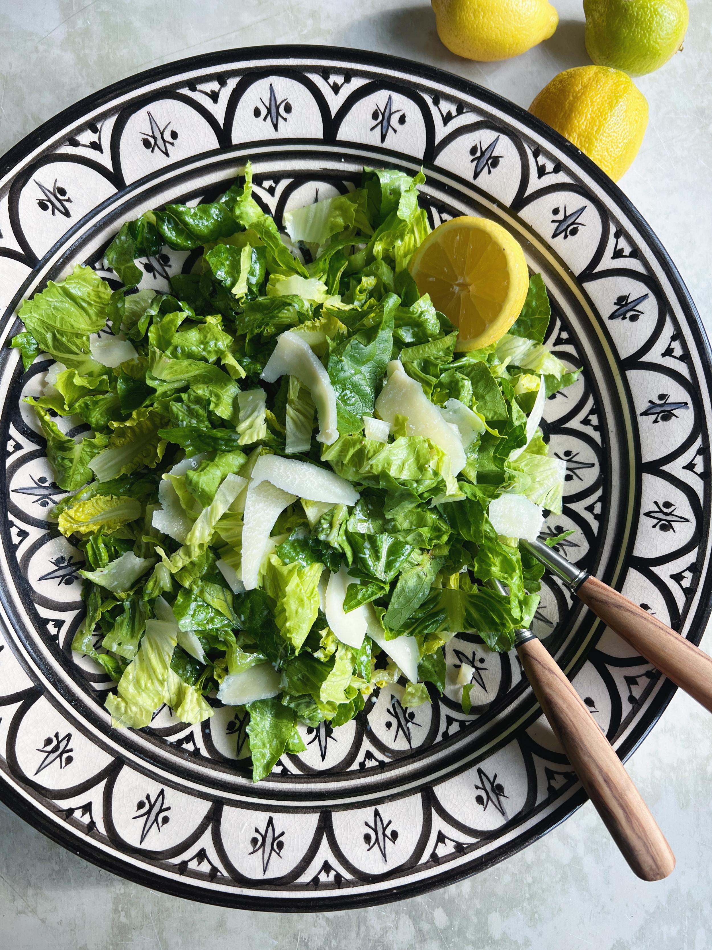 Hjertesalat med parmesandressing